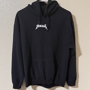 Yeezy Black Hoodie with White Logo